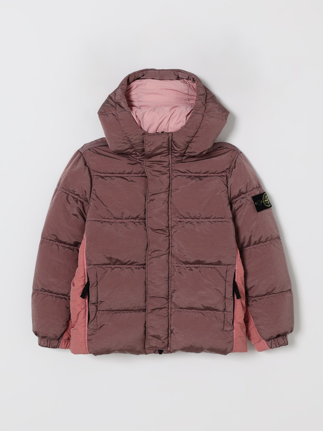 STONE ISLAND JUNIOR JACKE: Jacke kinder Stone Island Junior, Pink - Img 1