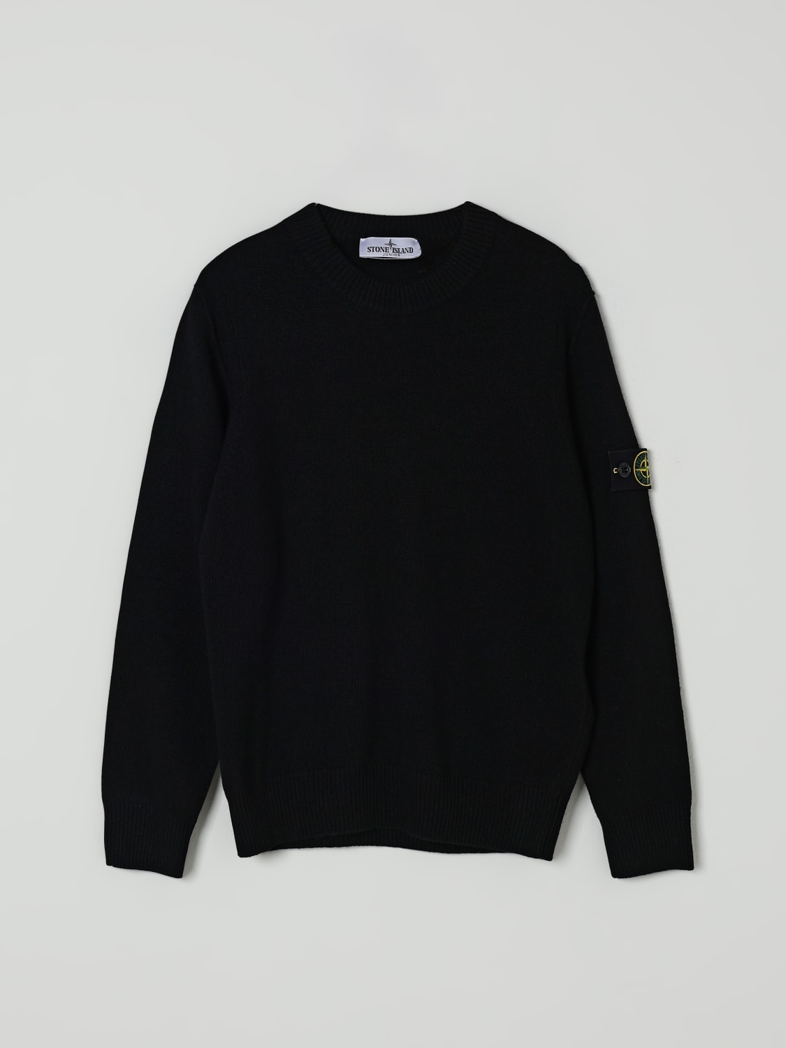 STONE ISLAND JUNIOR JERSEY: Jersey niños Stone Island Junior, Negro - Img 1