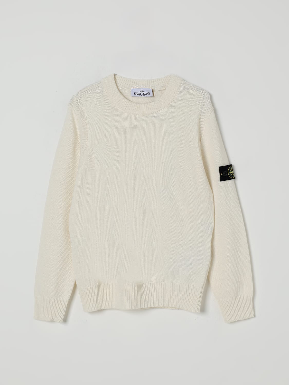 STONE ISLAND JUNIOR PULLOVER: Pullover kinder Stone Island Junior, Beige - Img 1