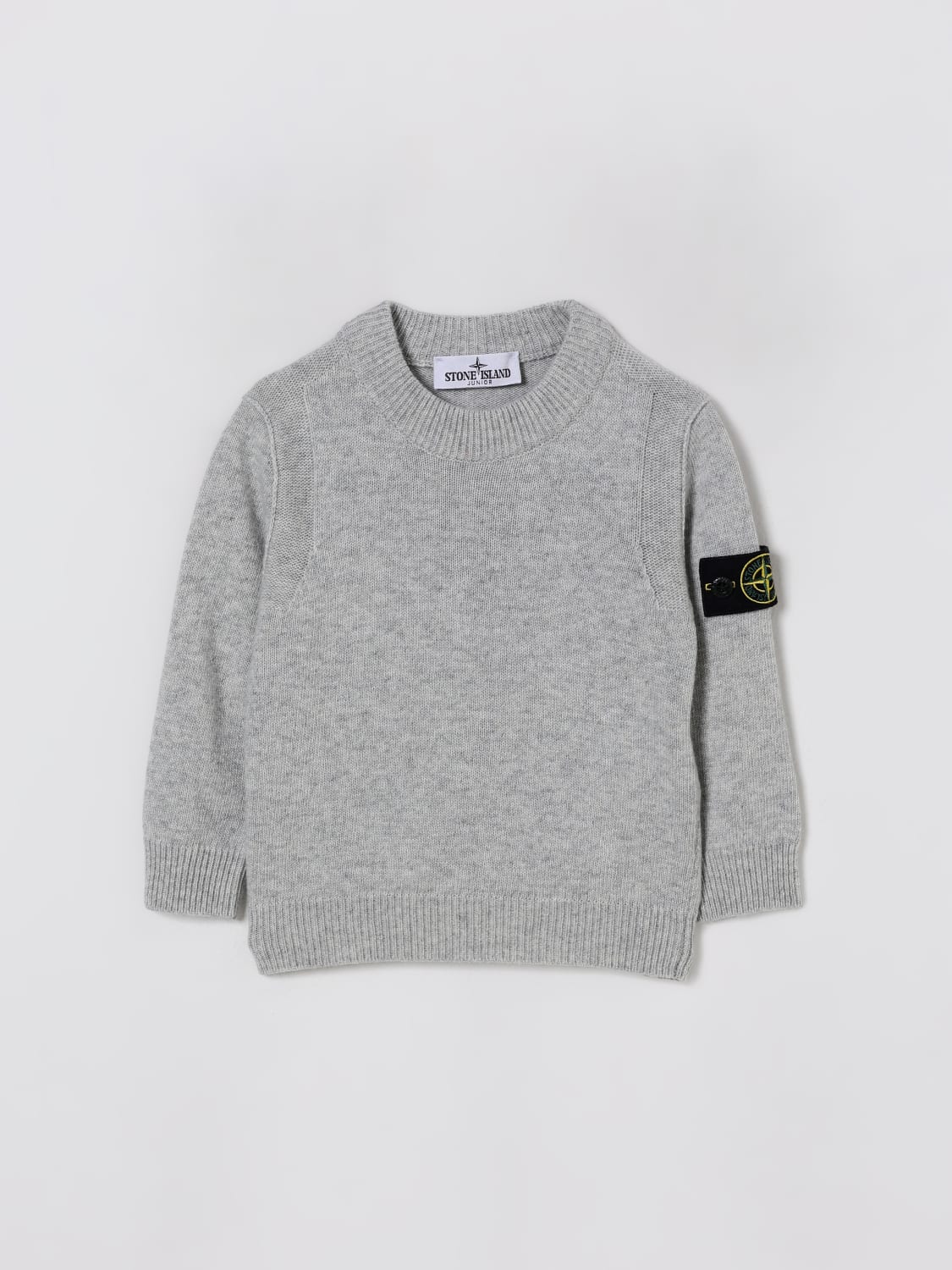 STONE ISLAND JUNIOR PULLOVER: Pullover kinder Stone Island Junior, Grau 1 - Img 1