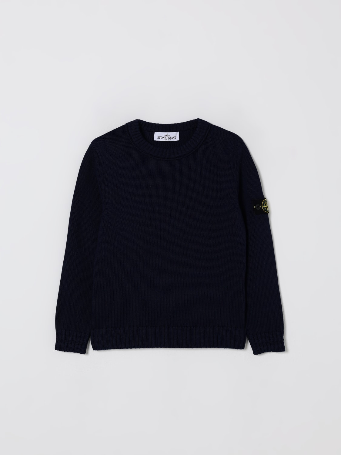 STONE ISLAND JUNIOR PULLOVER: Pullover kinder Stone Island Junior, Navy - Img 1