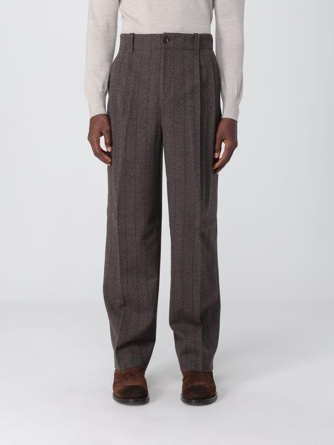 GOLDEN GOOSE 裤子: 裤子 男士 Golden Goose, 棕色 - Img 1