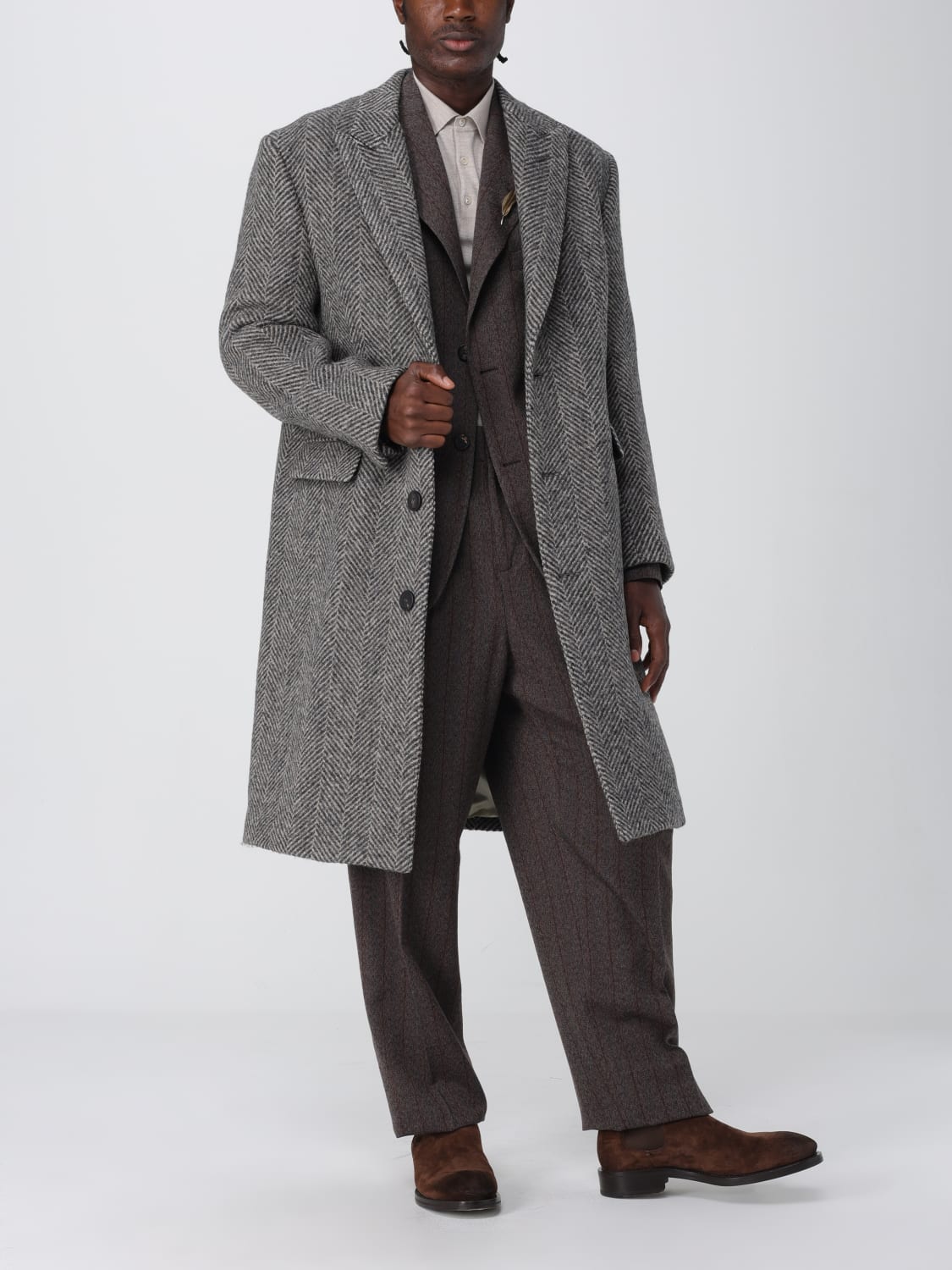 GOLDEN GOOSE 裤子: 裤子 男士 Golden Goose, 棕色 - Img 2