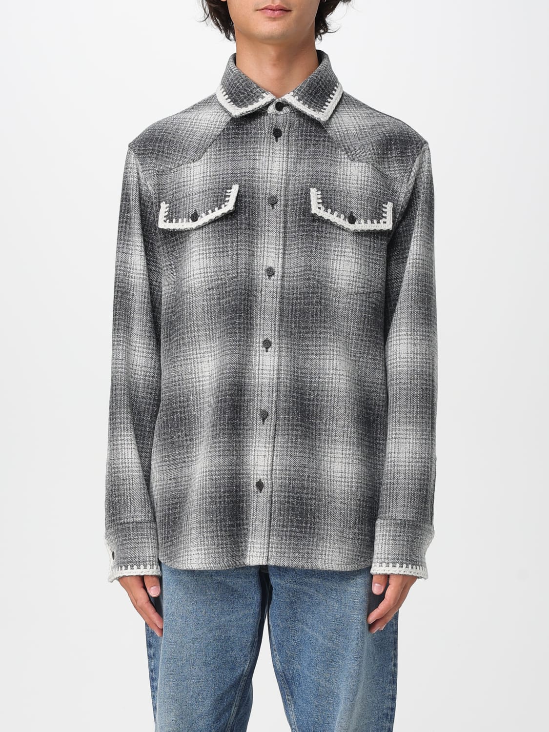 GOLDEN GOOSE CAMISA: Camisa hombre Golden Goose, Gris - Img 1