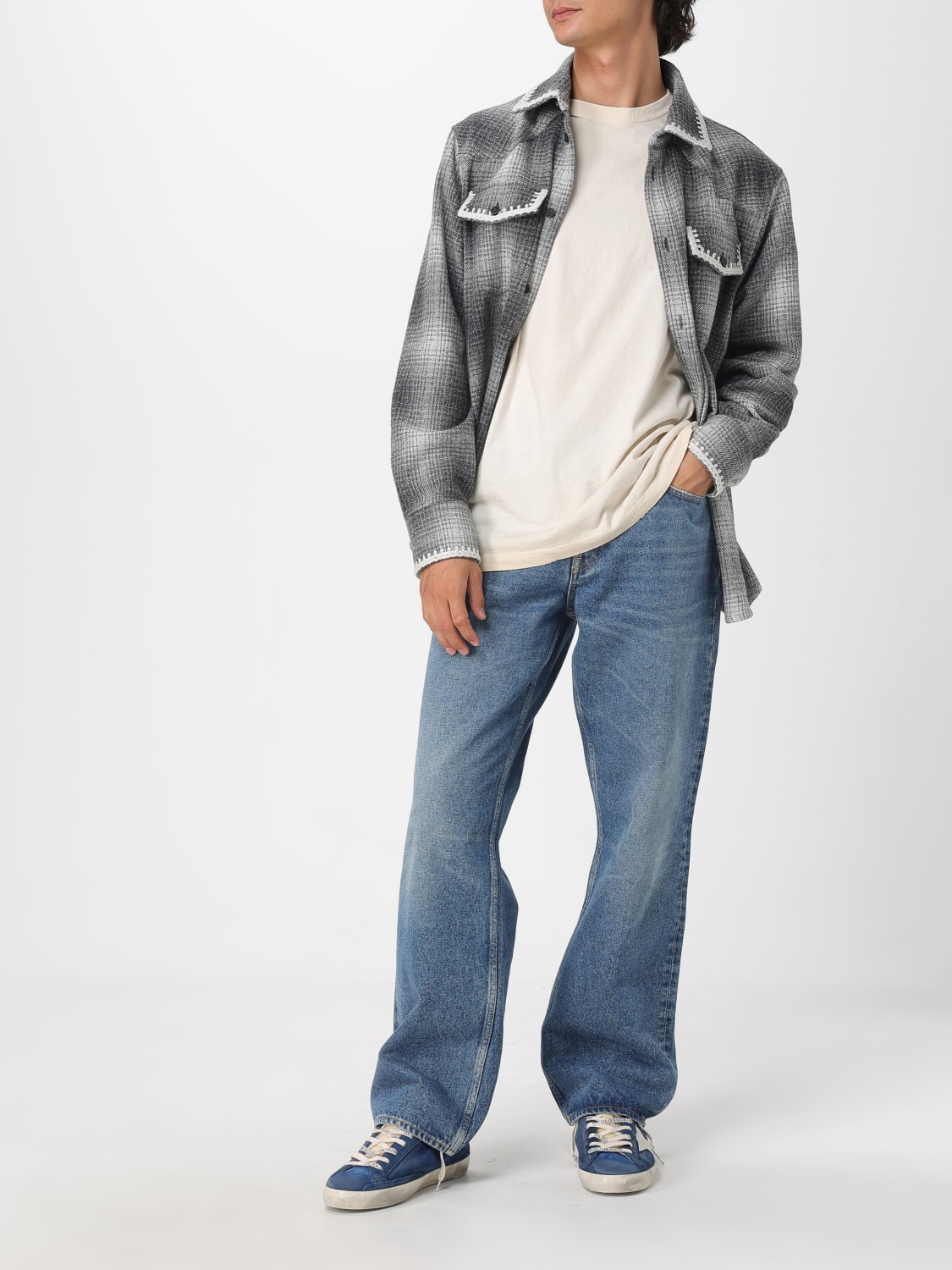 GOLDEN GOOSE CAMISA: Camisa hombre Golden Goose, Gris - Img 2