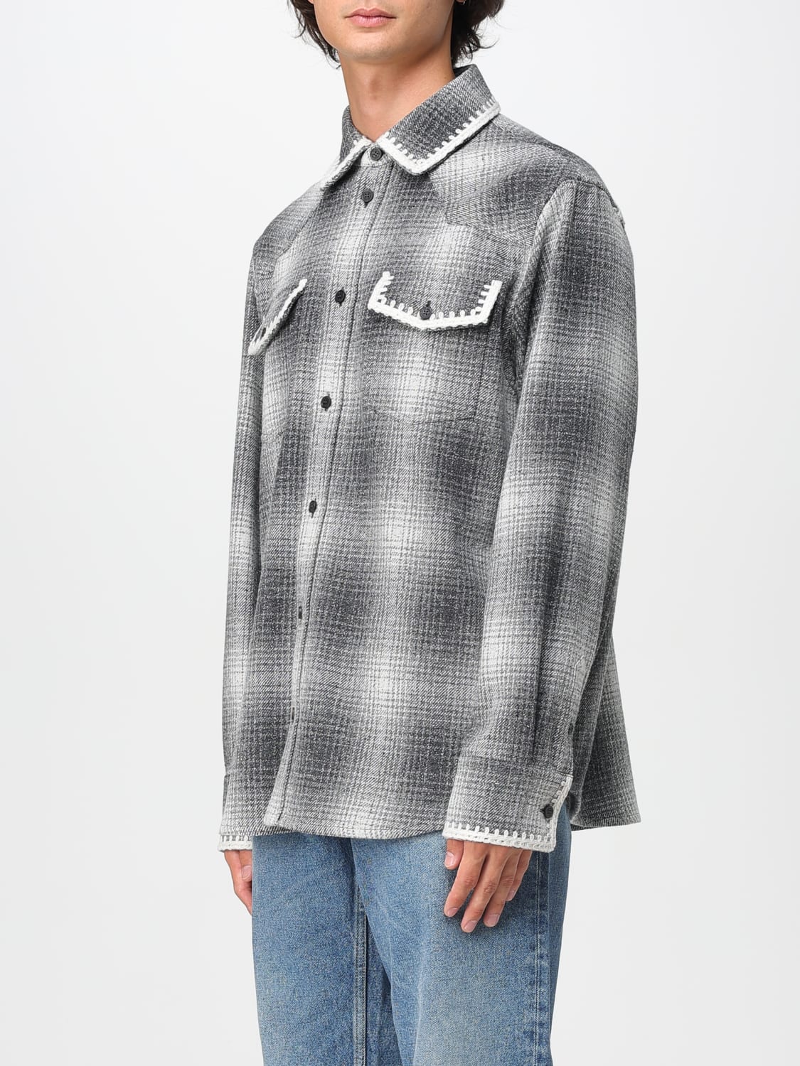 GOLDEN GOOSE CAMISA: Camisa hombre Golden Goose, Gris - Img 4