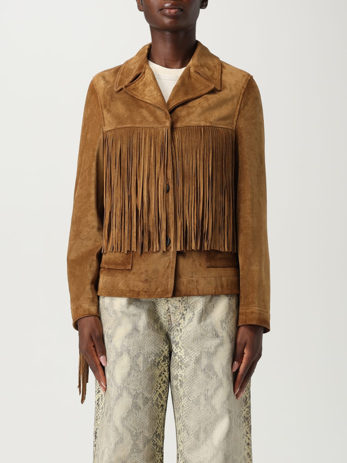 GOLDEN GOOSE JACKET: Jacket woman Golden Goose, Leather - Img 1