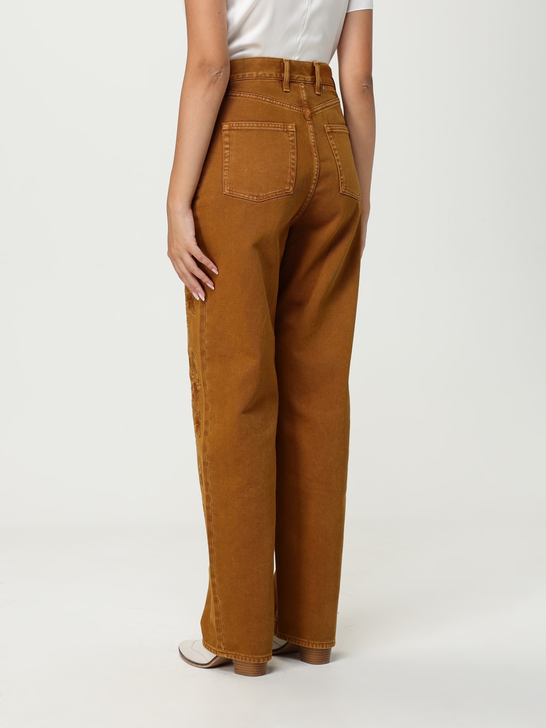 GOLDEN GOOSE VAQUEROS: Vaquero mujer Golden Goose, Bronce - Img 3