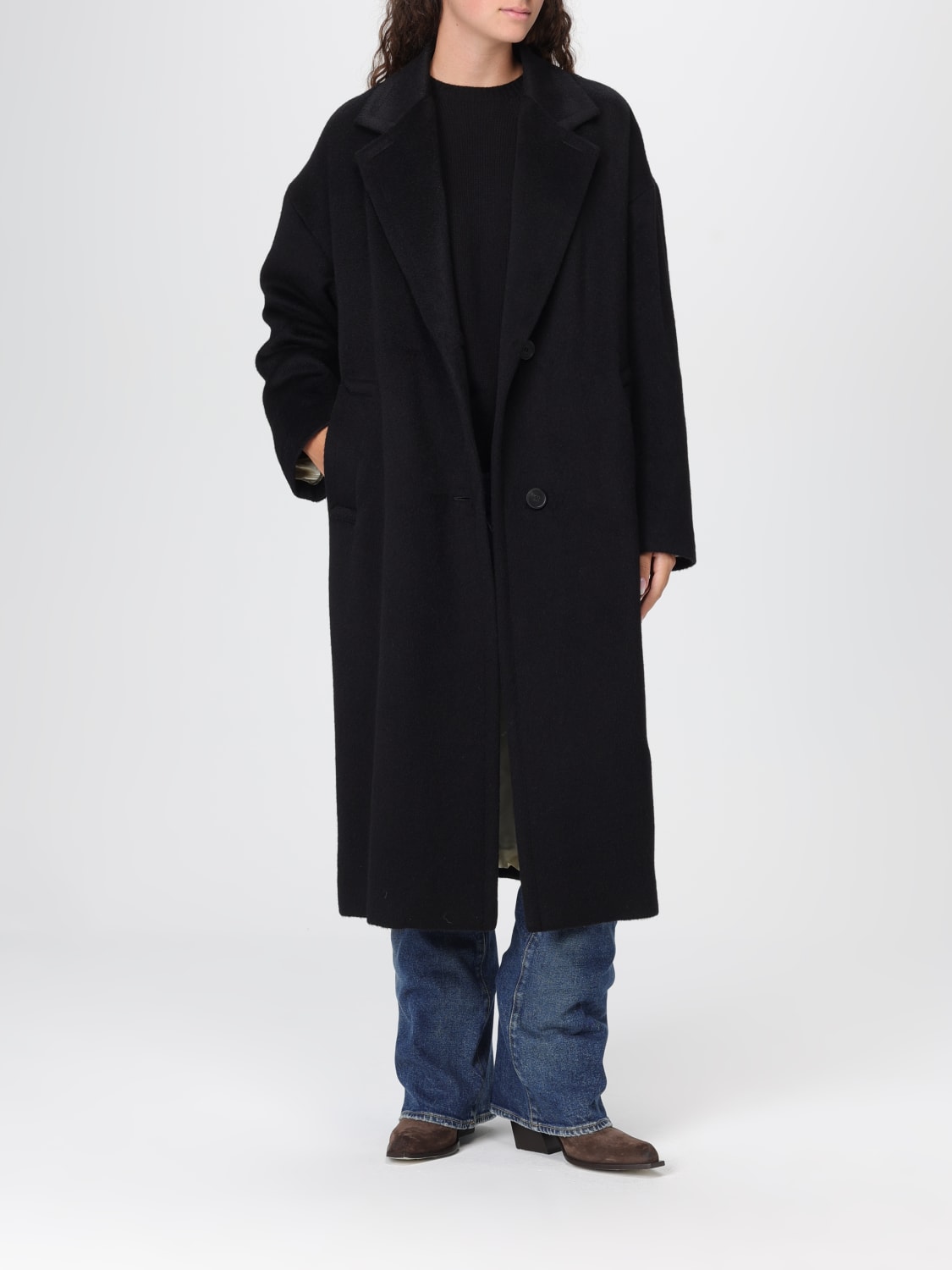 GOLDEN GOOSE COAT: Coat woman Golden Goose, Black - Img 2