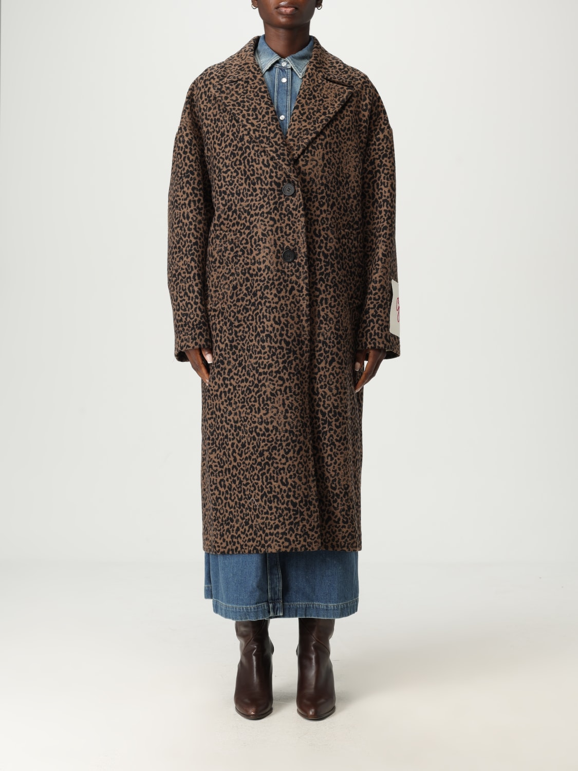 GOLDEN GOOSE COAT: Coat woman Golden Goose, Beige - Img 1