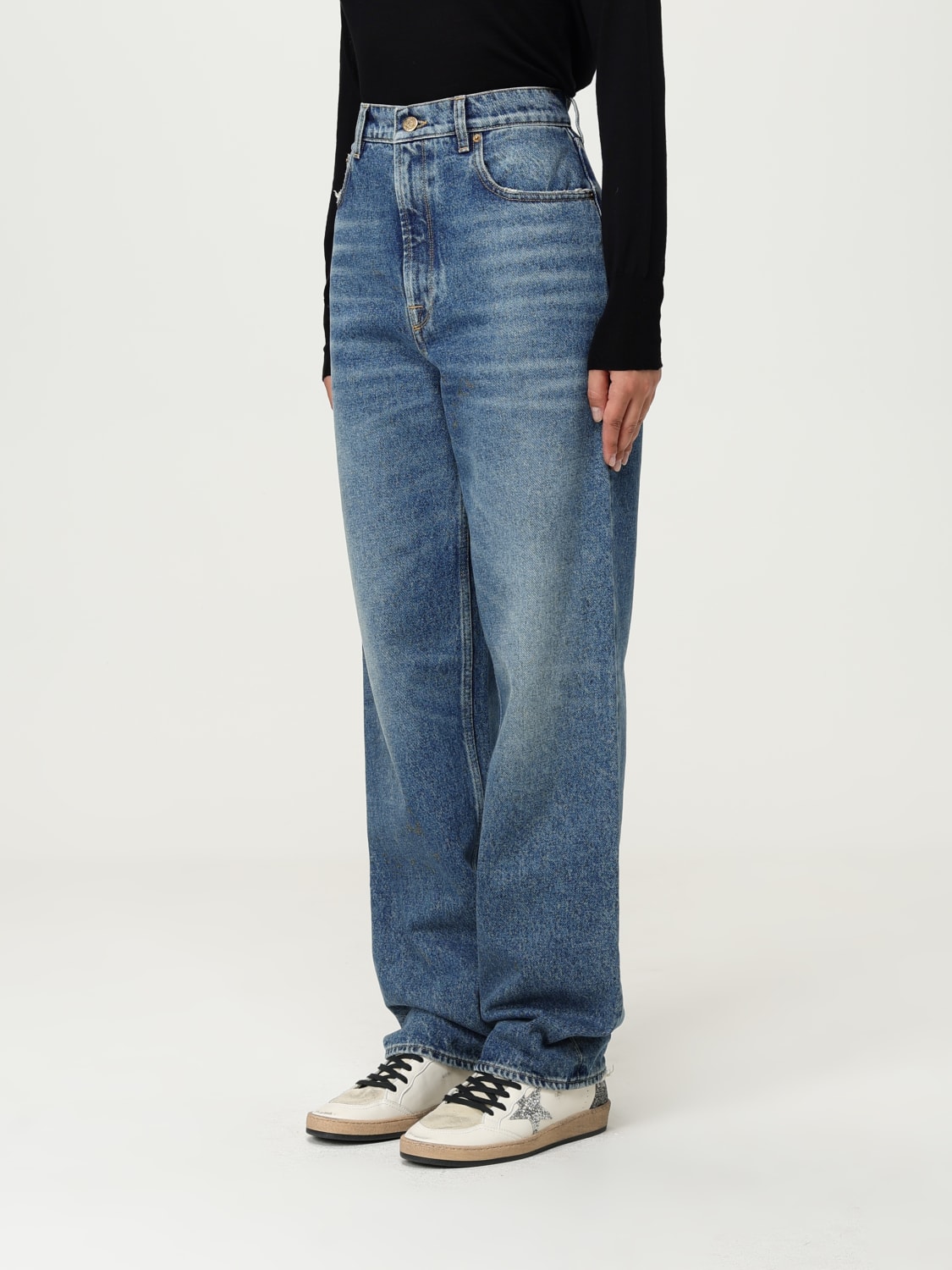 GOLDEN GOOSE VAQUEROS: Vaquero mujer Golden Goose, Denim - Img 4