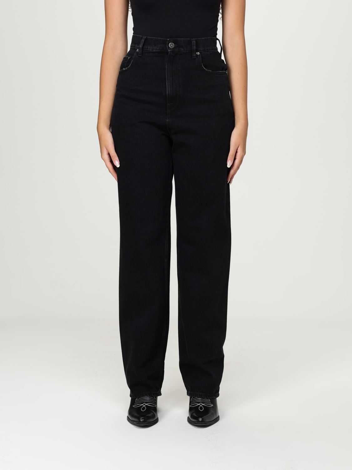 GOLDEN GOOSE VAQUEROS: Vaquero mujer Golden Goose, Negro - Img 1