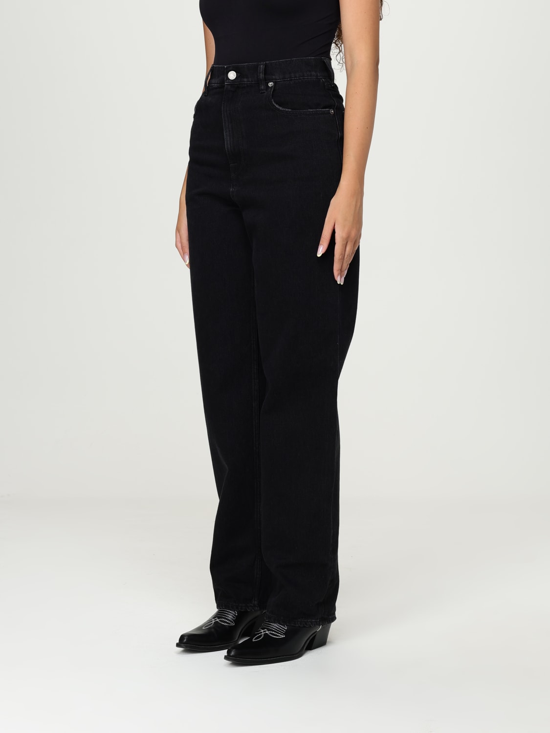 GOLDEN GOOSE VAQUEROS: Vaquero mujer Golden Goose, Negro - Img 3