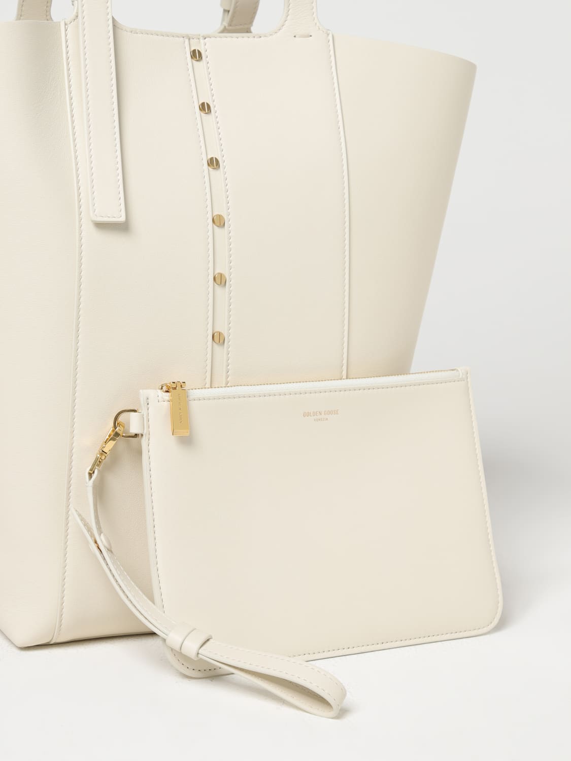 GOLDEN GOOSE TRAGETASCHE: Schultertasche damen Golden Goose, Butter - Img 3