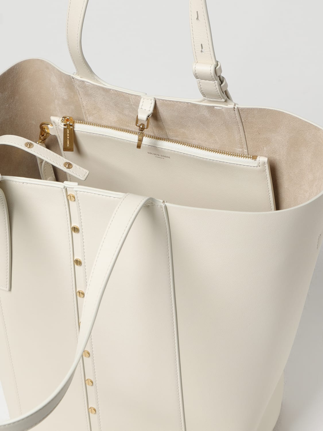 GOLDEN GOOSE TRAGETASCHE: Schultertasche damen Golden Goose, Butter - Img 4