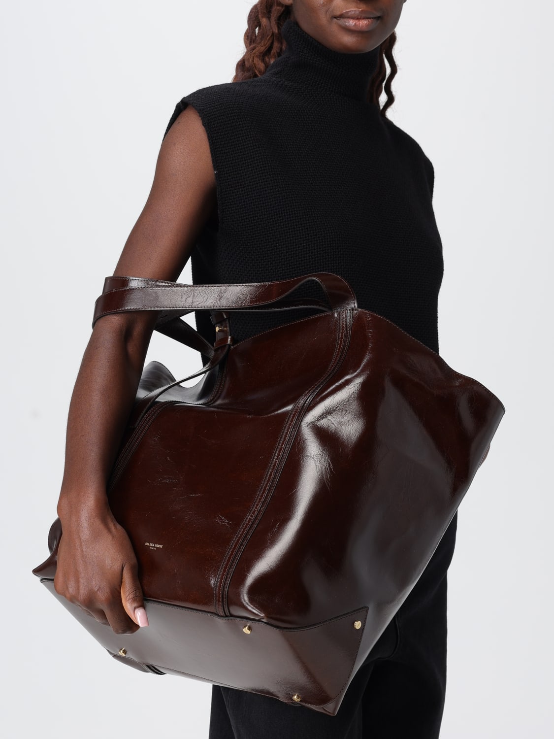 GOLDEN GOOSE TOTE BAG: Shoulder bag woman Golden Goose, Dark - Img 2