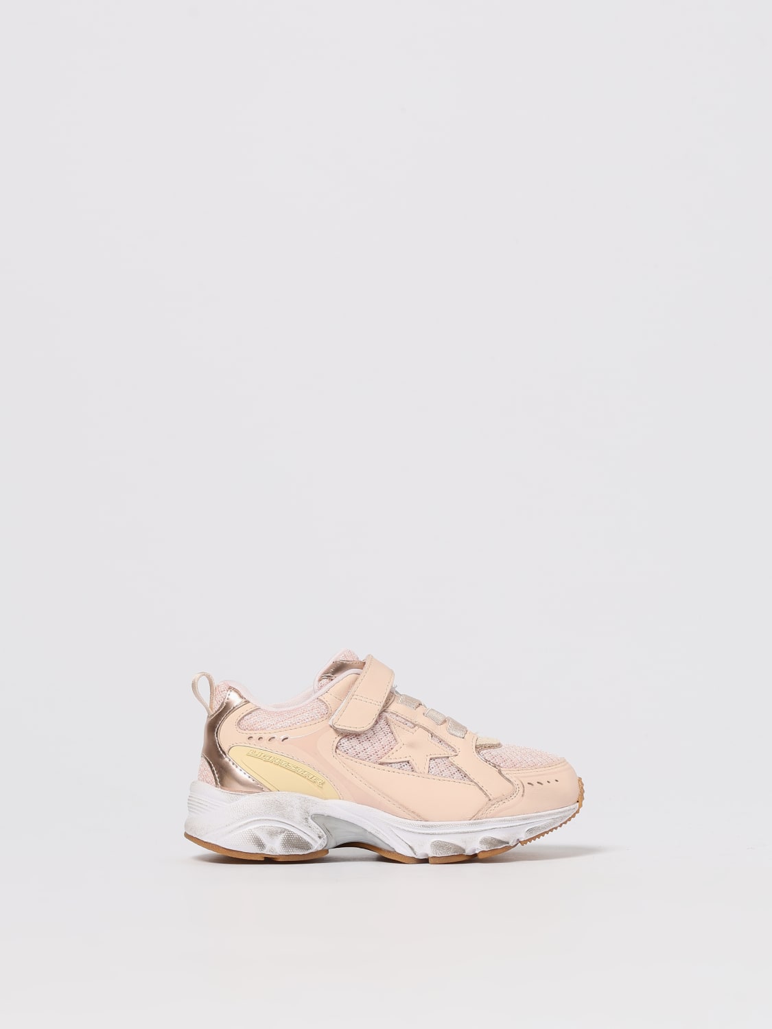 GOLDEN GOOSE SNEAKERS: Sneakers Lightstar Golden Goose in pelle e nylon , Rosa - Img 1