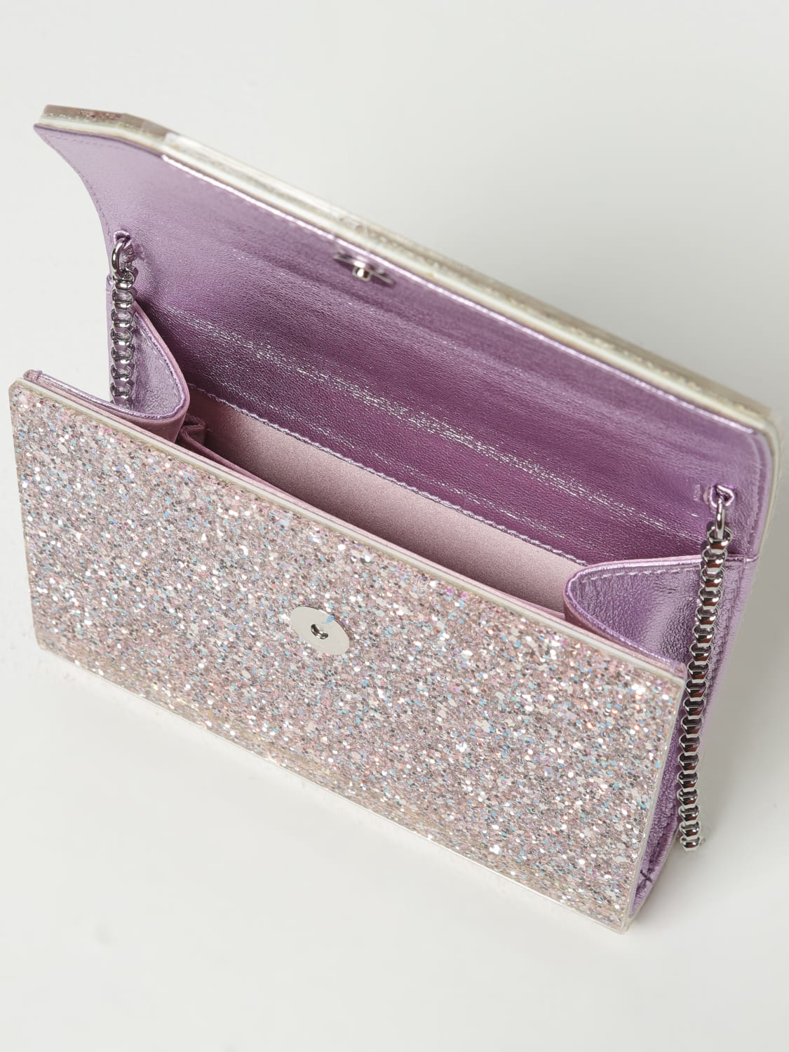 JIMMY CHOO CLUTCH: Shoulder bag woman Jimmy Choo, Pink - Img 4
