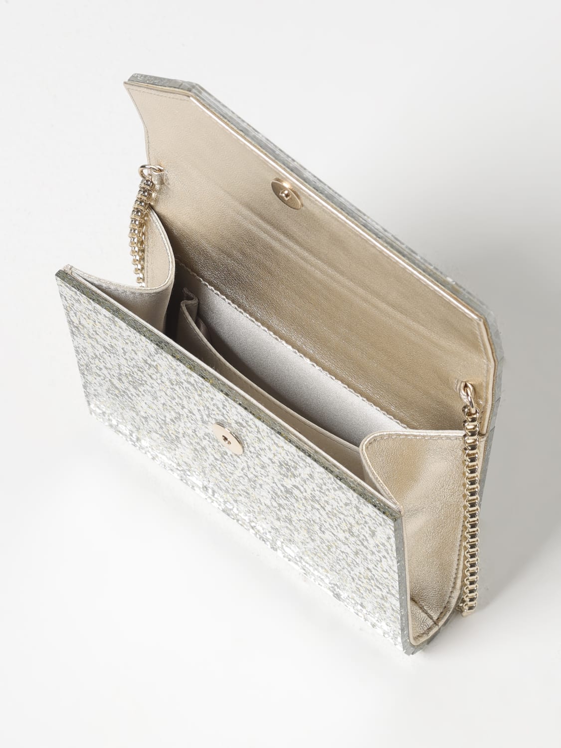JIMMY CHOO CLUTCH: Shoulder bag woman Jimmy Choo, Champagne - Img 4