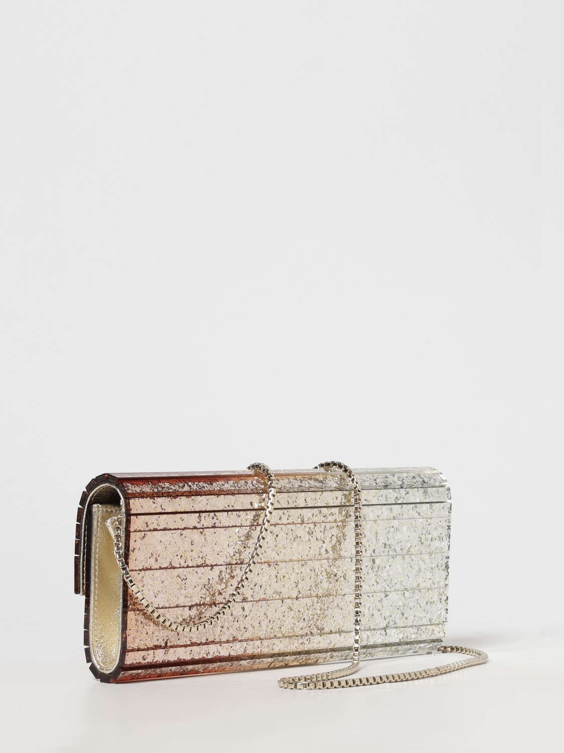 JIMMY CHOO CLUTCH: Shoulder bag woman Jimmy Choo, Champagne - Img 2