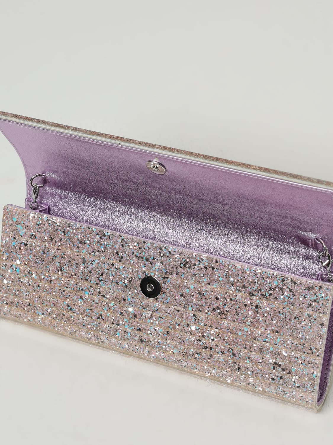 JIMMY CHOO CLUTCH: Shoulder bag woman Jimmy Choo, Pink - Img 4