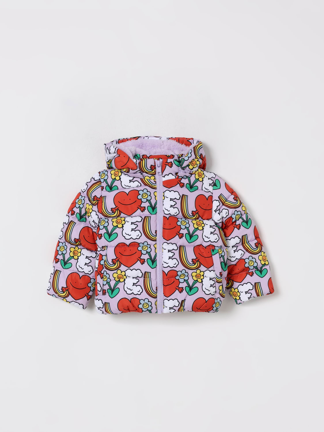 STELLA MCCARTNEY KIDS GIACCA: Piumino Stella McCartney in nylon con stampa , Viola - Img 1