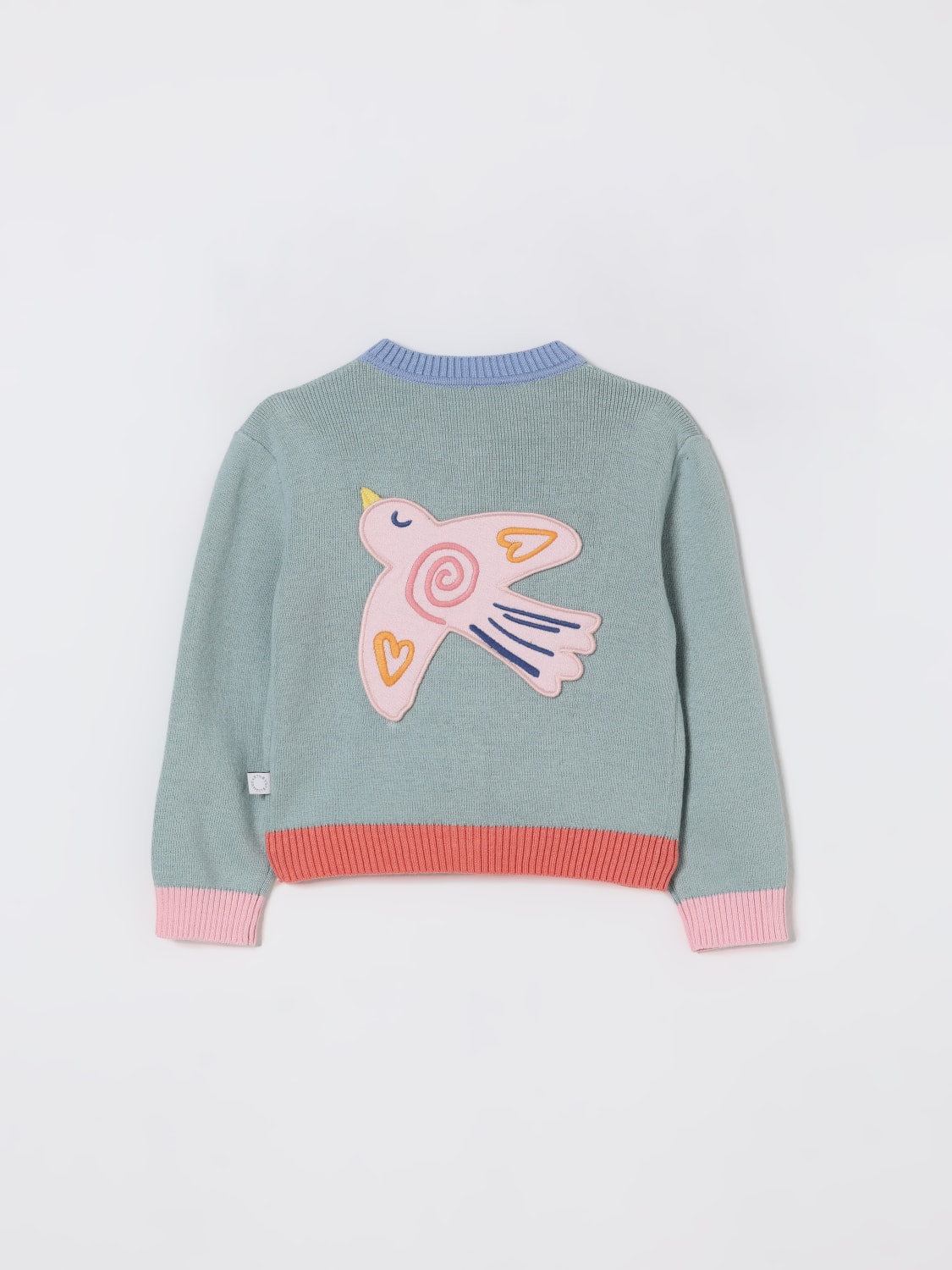 STELLA MCCARTNEY KIDS MAGLIA: Cardigan in cotone e lana Stella McCartney Kids, Grigio - Img 2