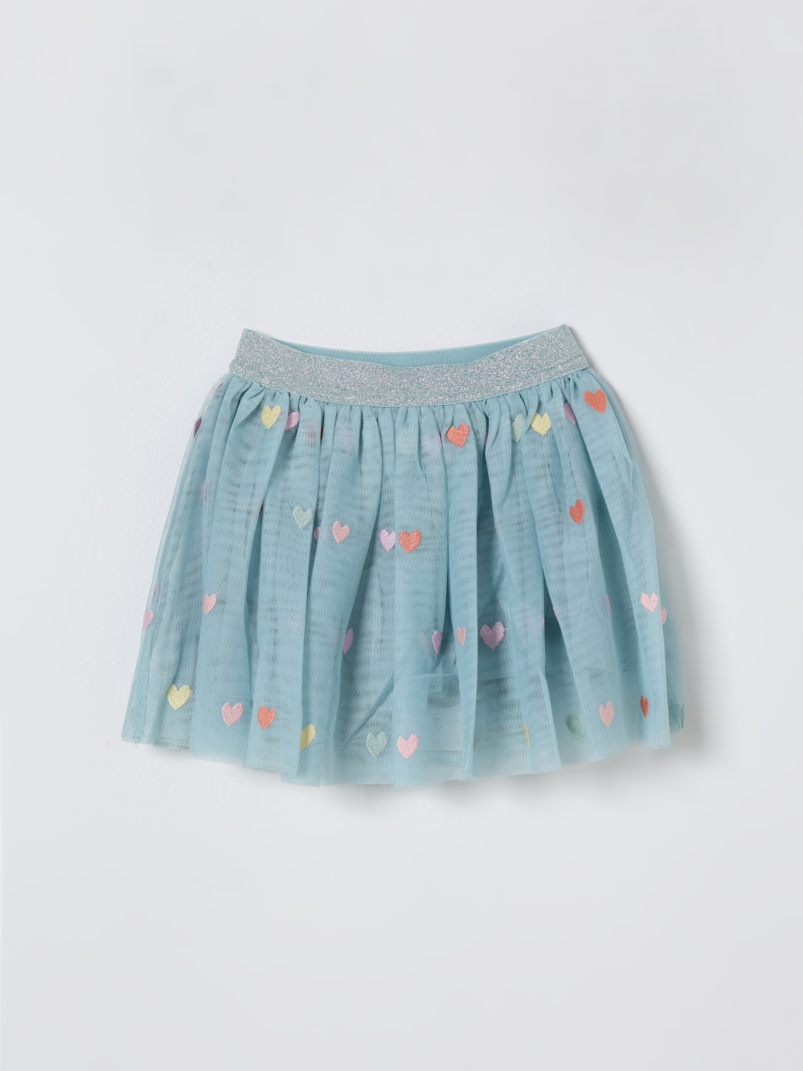 STELLA MCCARTNEY KIDS GONNA: Gonna in tulle con cuori ricamati Stella McCartney Kids, Acqua - Img 1