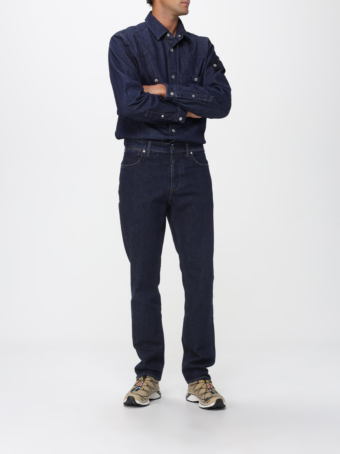 STONE ISLAND JACKET: Shirt men Stone Island, Denim - Img 2