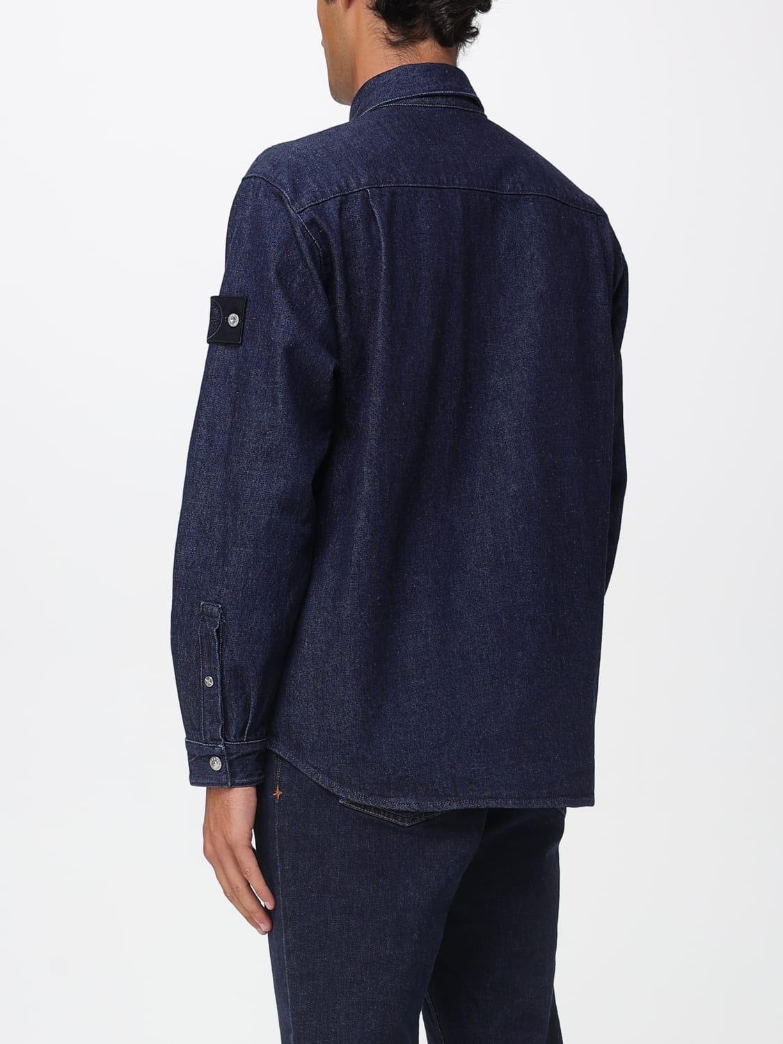 STONE ISLAND JACKET: Shirt men Stone Island, Denim - Img 3