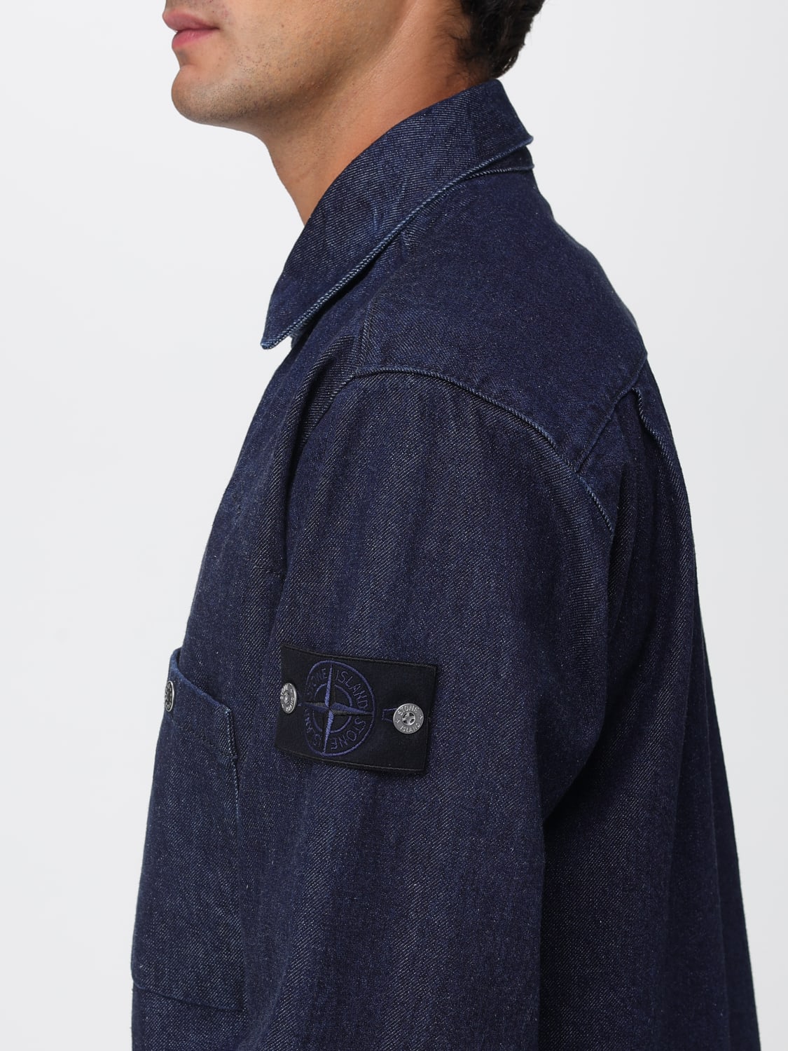 STONE ISLAND JACKET: Shirt men Stone Island, Denim - Img 4