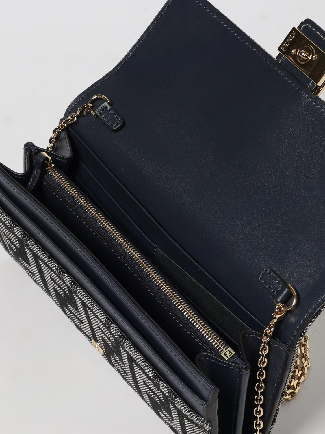 FENDI GELDBÖRSE: Schultertasche damen Fendi, Schwarz - Img 5