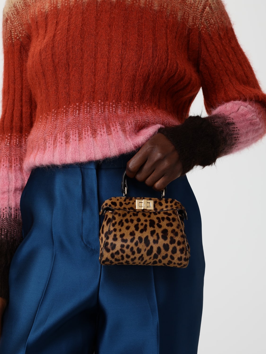 FENDI MINI BAG: Shoulder bag woman Fendi, Tobacco - Img 2