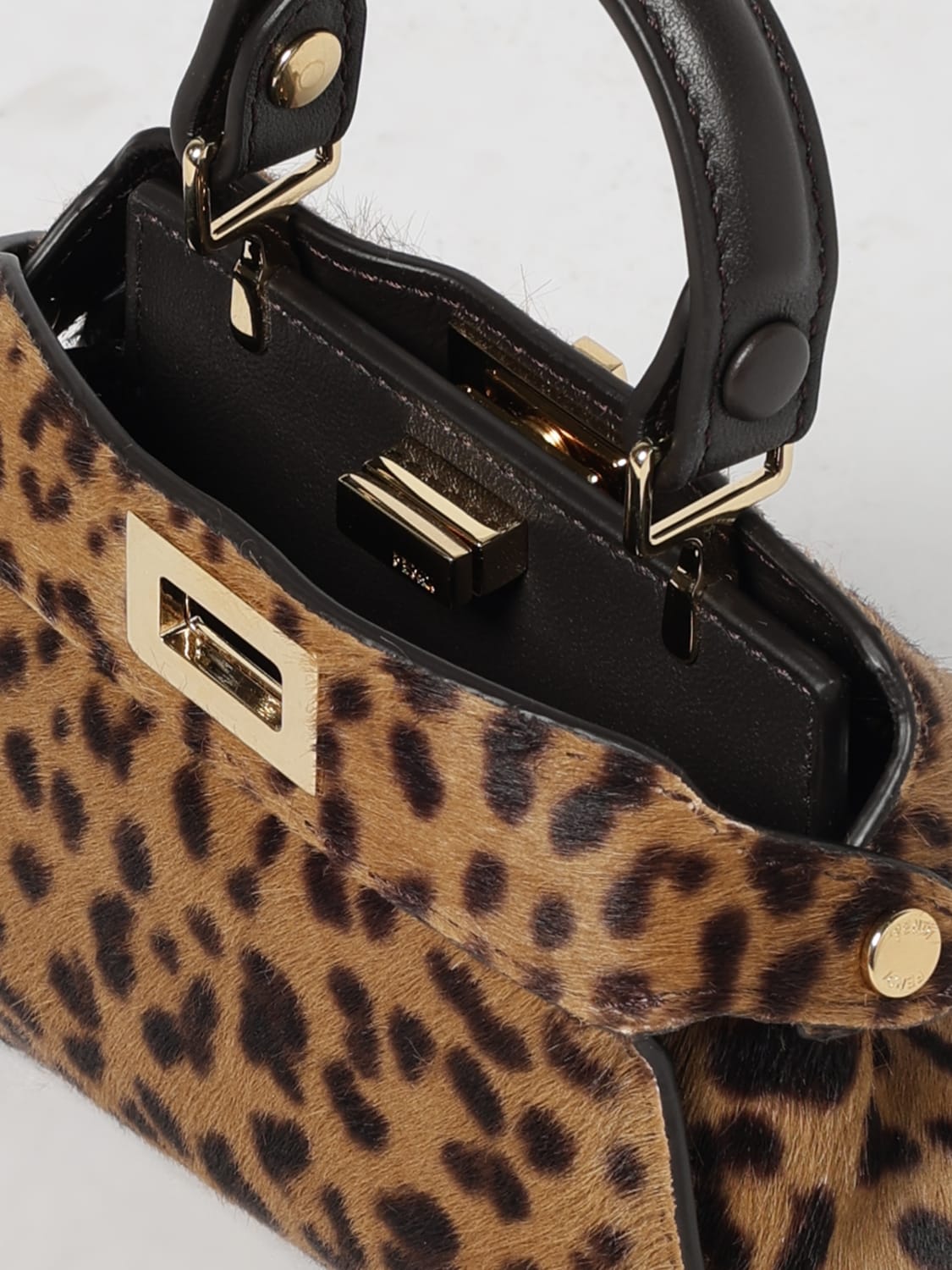 FENDI MINI BAG: Shoulder bag woman Fendi, Tobacco - Img 5