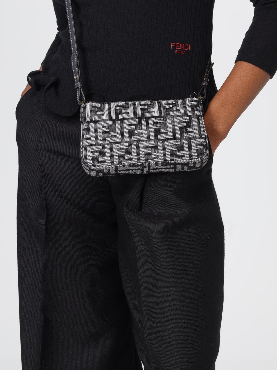 FENDI MINI SAC: Sac porté épaule femme Fendi, Noir - Img 2