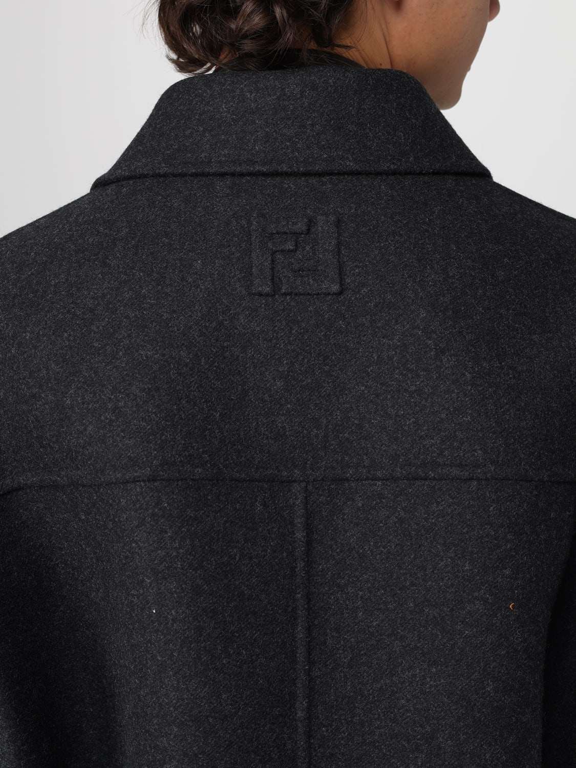 FENDI COAT: Coat men Fendi, Grey - Img 5