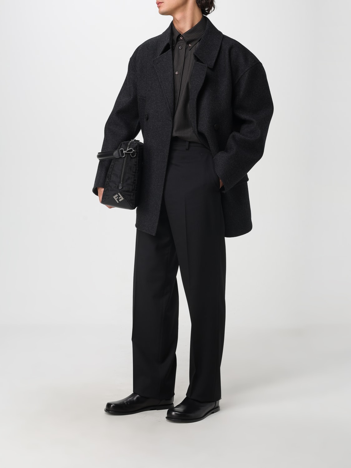 FENDI PANTS: Pants men Fendi, Black - Img 2