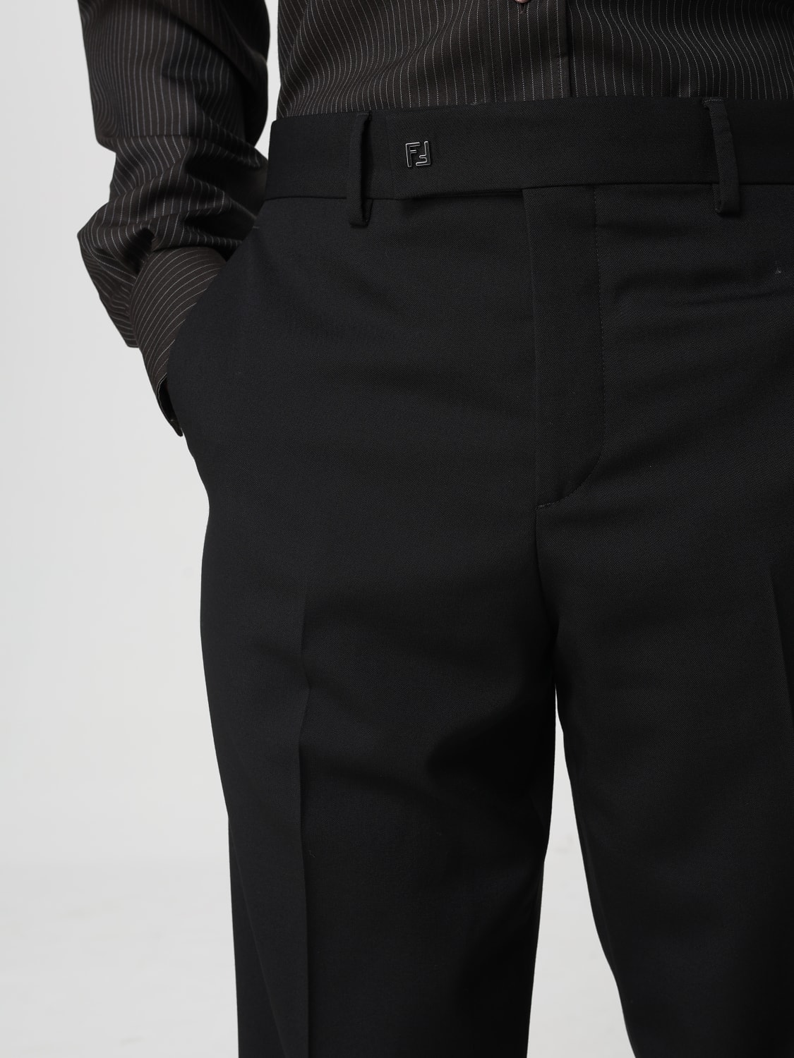FENDI PANTS: Pants men Fendi, Black - Img 5