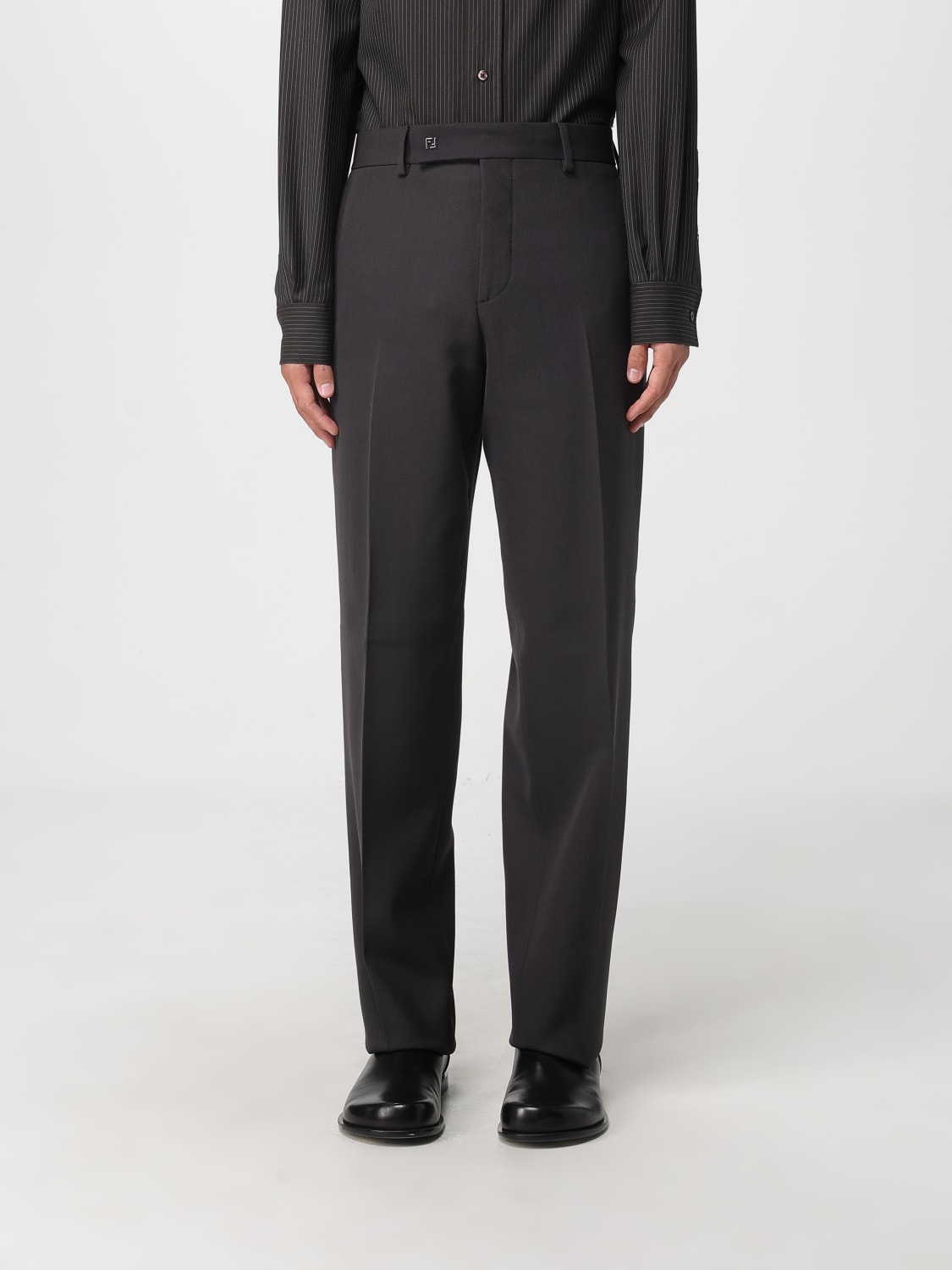 FENDI PANTS: Pants men Fendi, Brown - Img 1