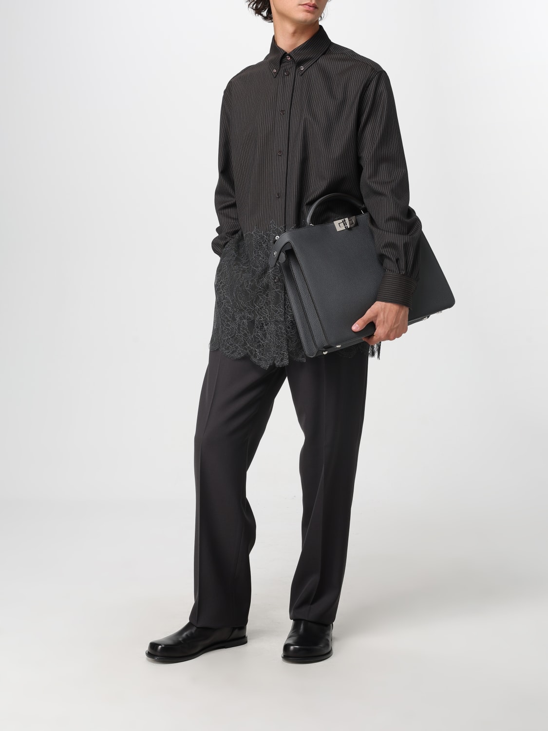 FENDI PANTS: Pants men Fendi, Brown - Img 2