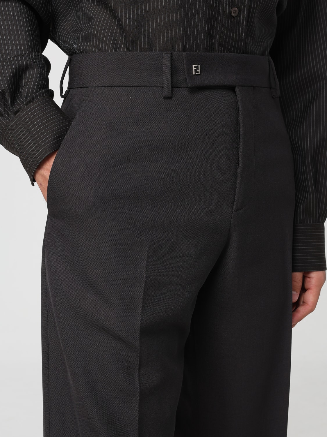 FENDI PANTS: Pants men Fendi, Brown - Img 5