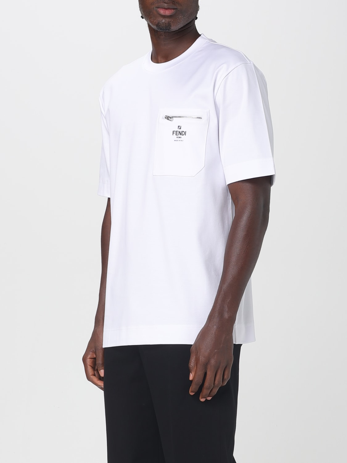 FENDI T-SHIRT: T-shirt men Fendi, White - Img 4