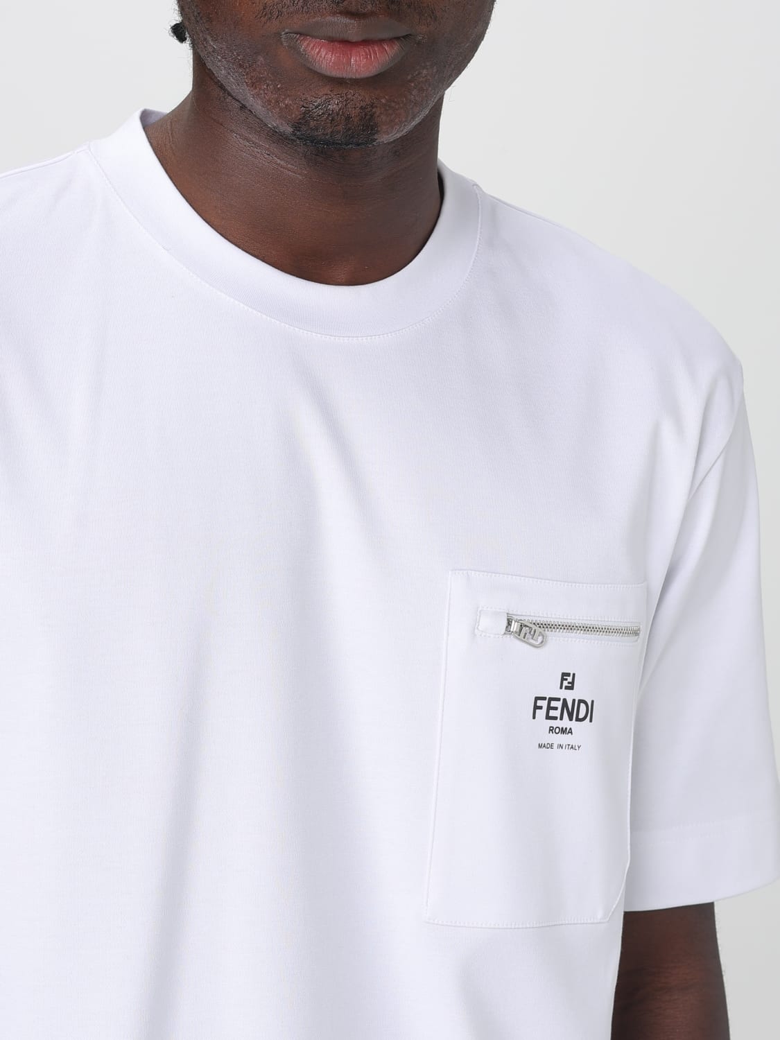 FENDI T-SHIRT: T-shirt men Fendi, White - Img 5