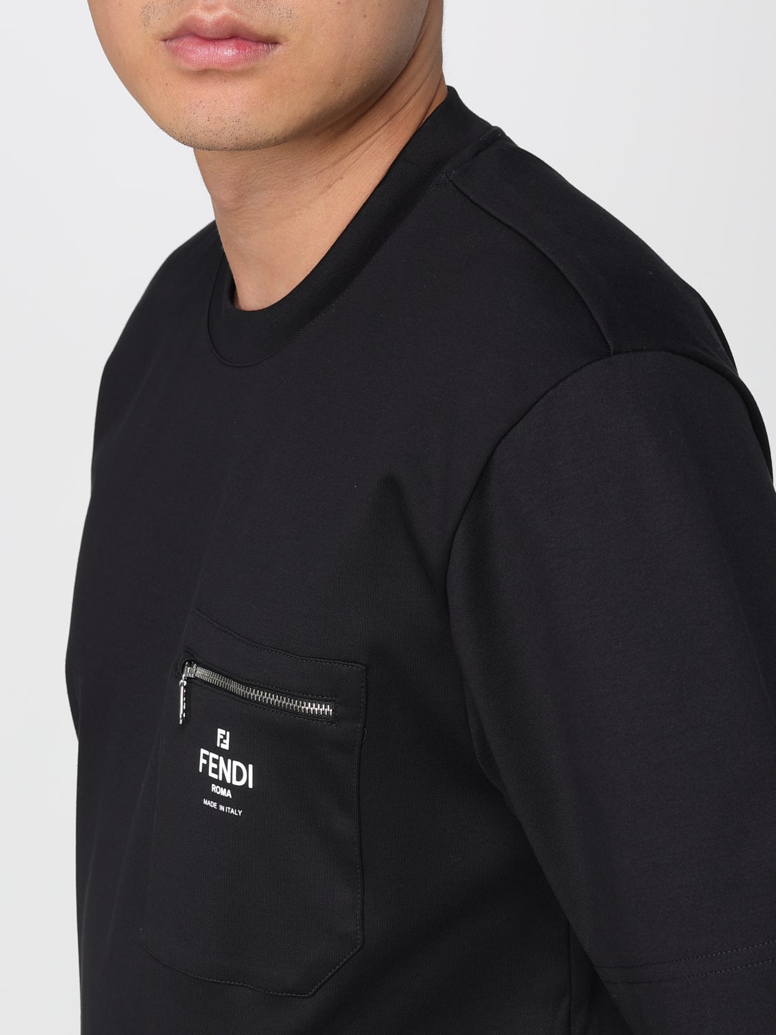 FENDI T-SHIRT: T-shirt men Fendi, Black - Img 5
