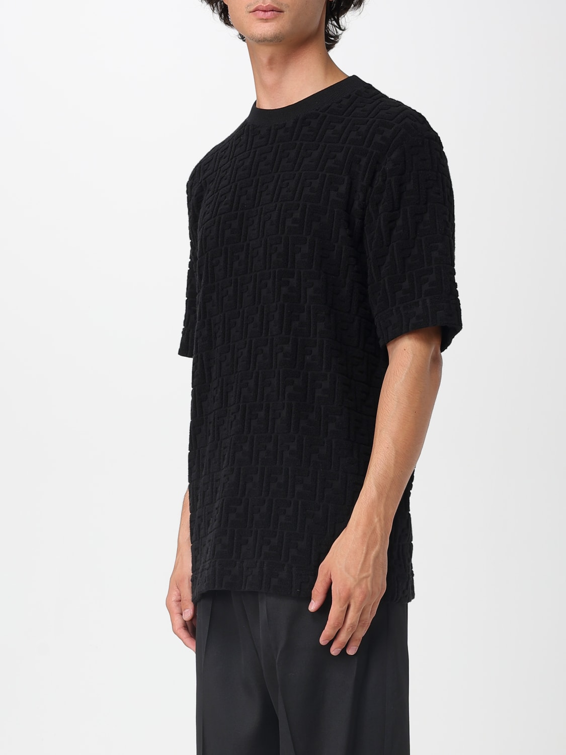 FENDI T-SHIRT: T-shirt men Fendi, Black - Img 4