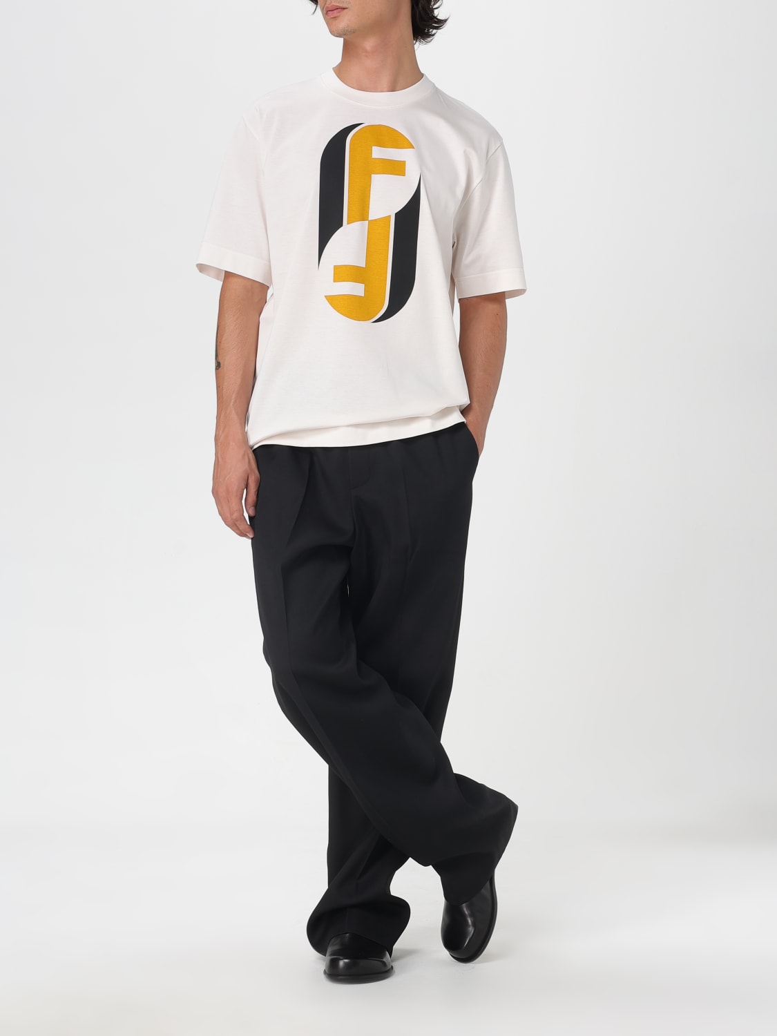 FENDI CAMISETA: Camiseta hombre Fendi, Blanco - Img 2