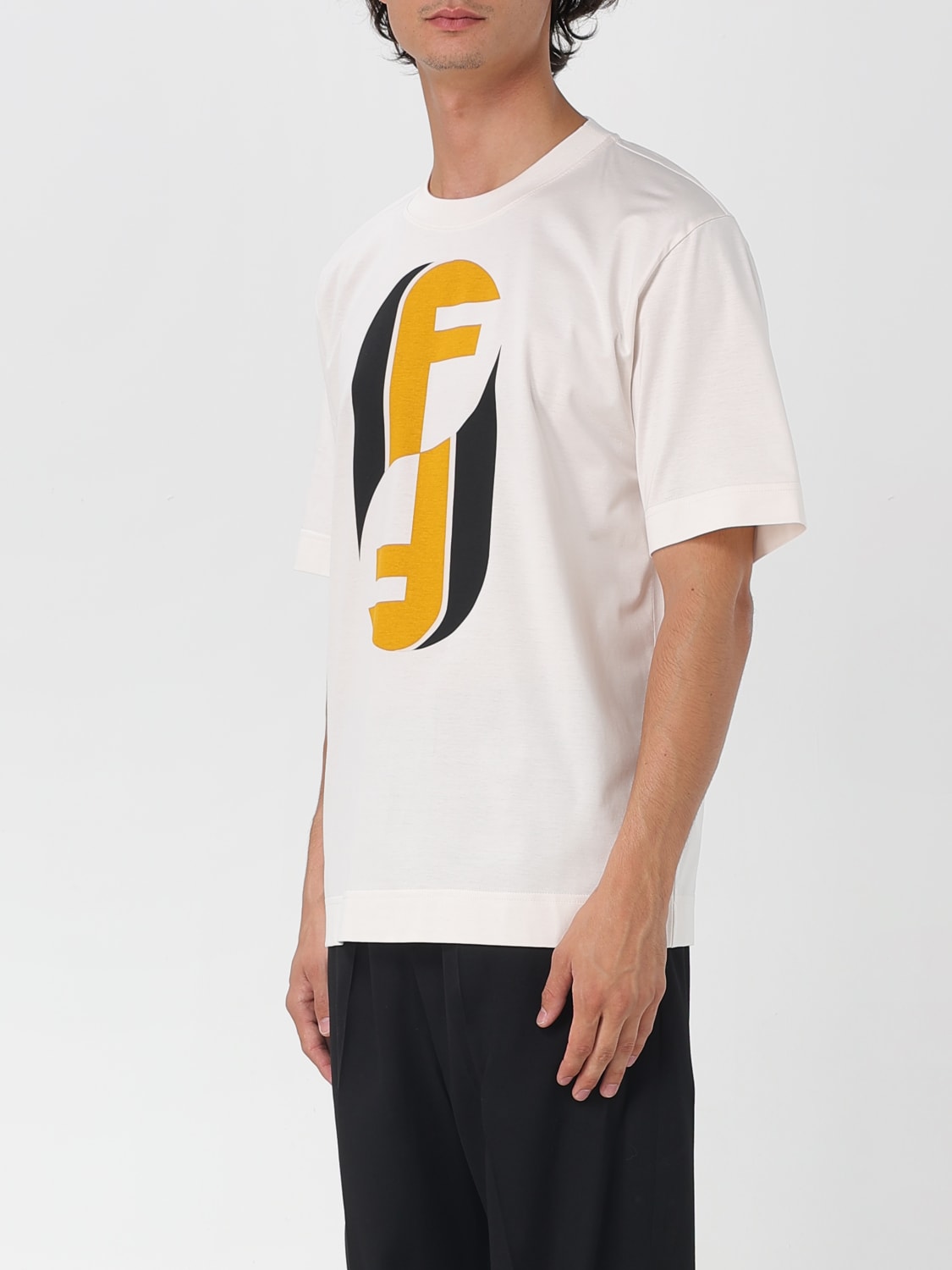 FENDI CAMISETA: Camiseta hombre Fendi, Blanco - Img 4
