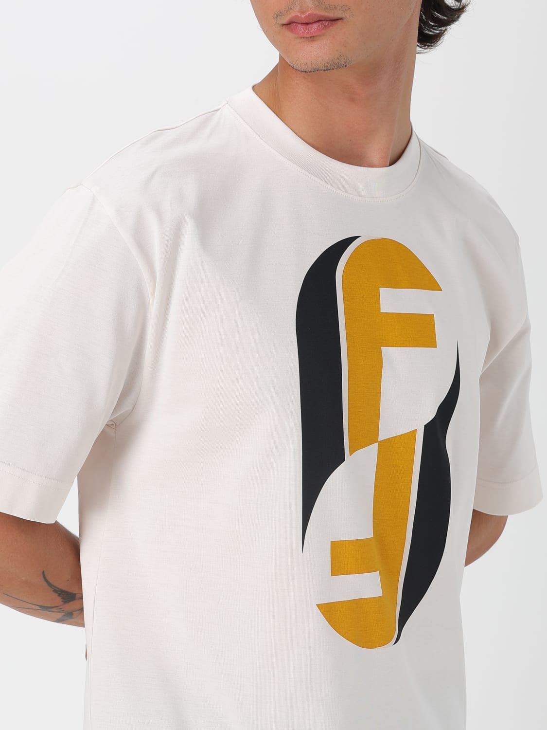 FENDI CAMISETA: Camiseta hombre Fendi, Blanco - Img 5