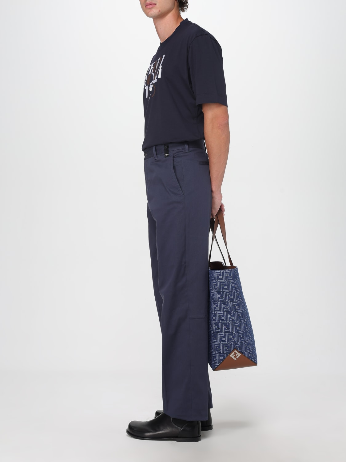 FENDI HOSE: Hose herren Fendi, Blau - Img 2