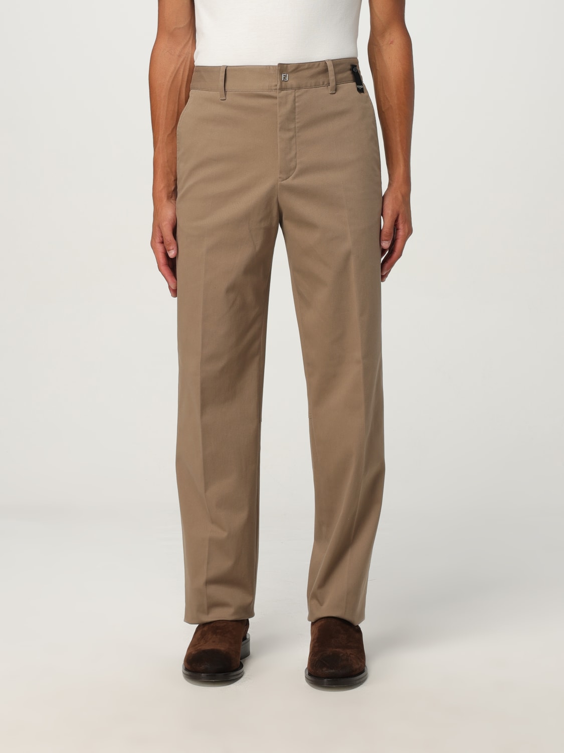 FENDI PANTS: Pants men Fendi, Dove Grey - Img 1